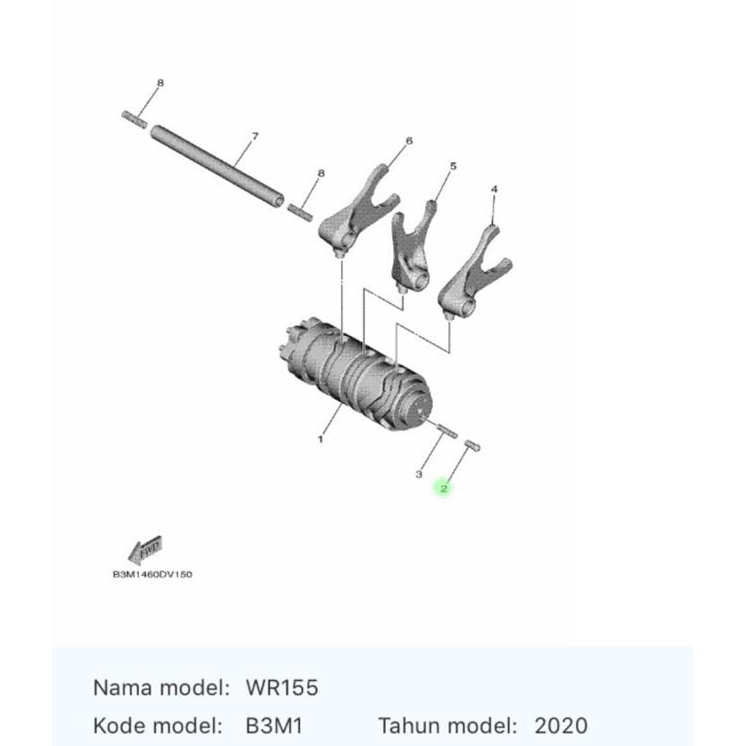 PIN PEN POINT NEUTRAL SHIFT CAM BOTOL RASIO WR155 ASLI ORI YAMAHA 5TP E8542 00