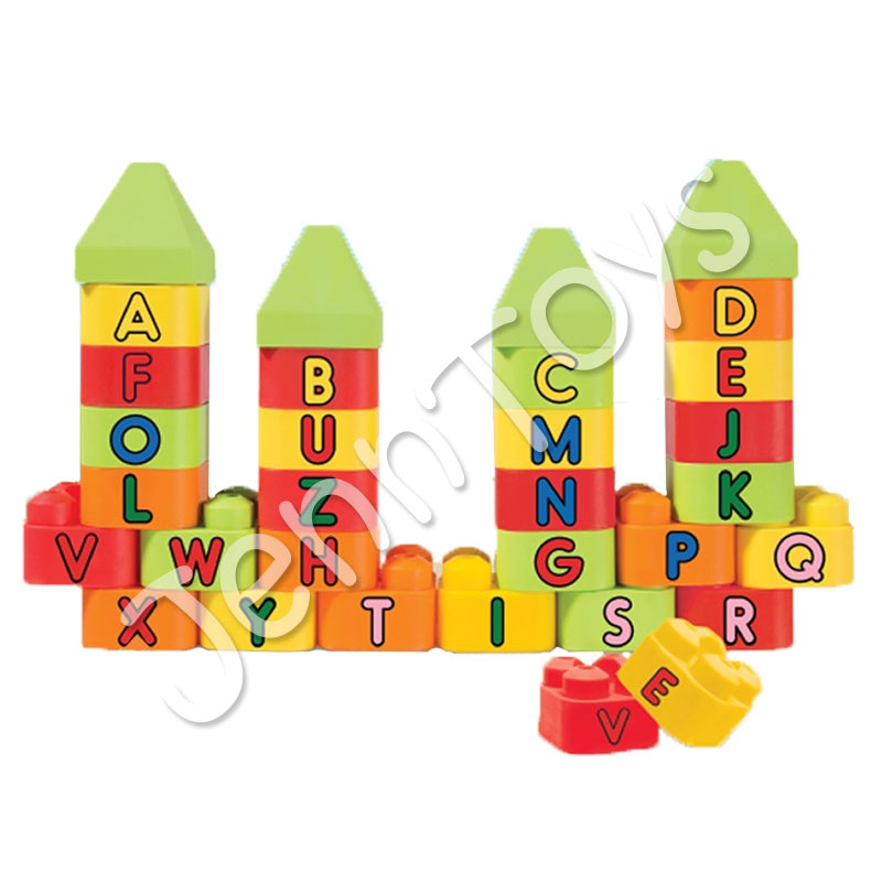 JennToys - Alphabet Blocks Playgo - Mainan Lego Edukasi Blok Anak