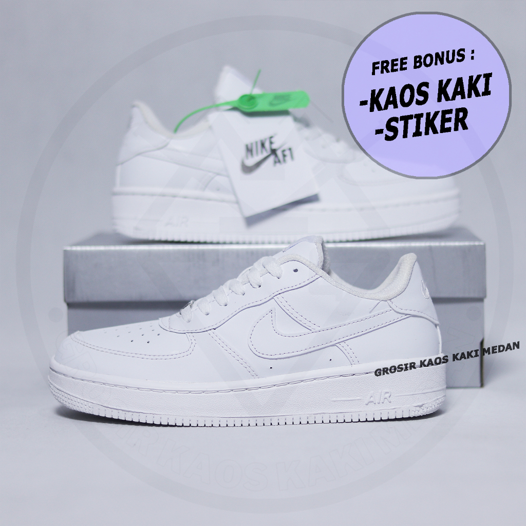 DISKON Sepatu Putih AF1 NK AIR FORCE 1 Full White Quality