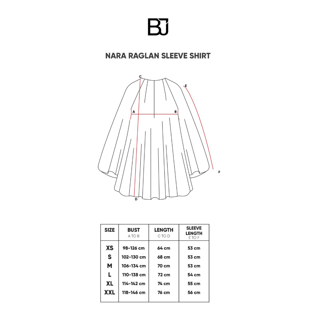 NARA RAGLAN SLEEVE SHIRT - BENANG JARUM