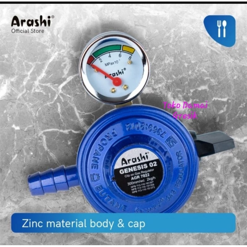 Arashi Regulator + meter tekanan rendah Genesis 02