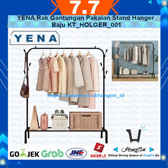 YENA Rak Gantungan Pakaian Stand Hanger Baju Serbaguna Premium