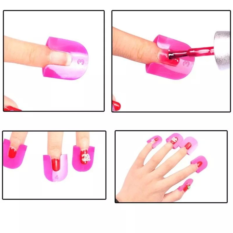 Pembatas klip pelindung pinggiran cover guide kuku jari tangan saat kutekan nail art alat manicure french manicure alat bantu kutekan