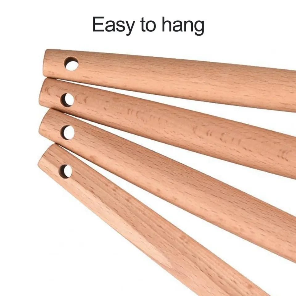 Spatula Silikon Gagang Kayu Tahan Panas