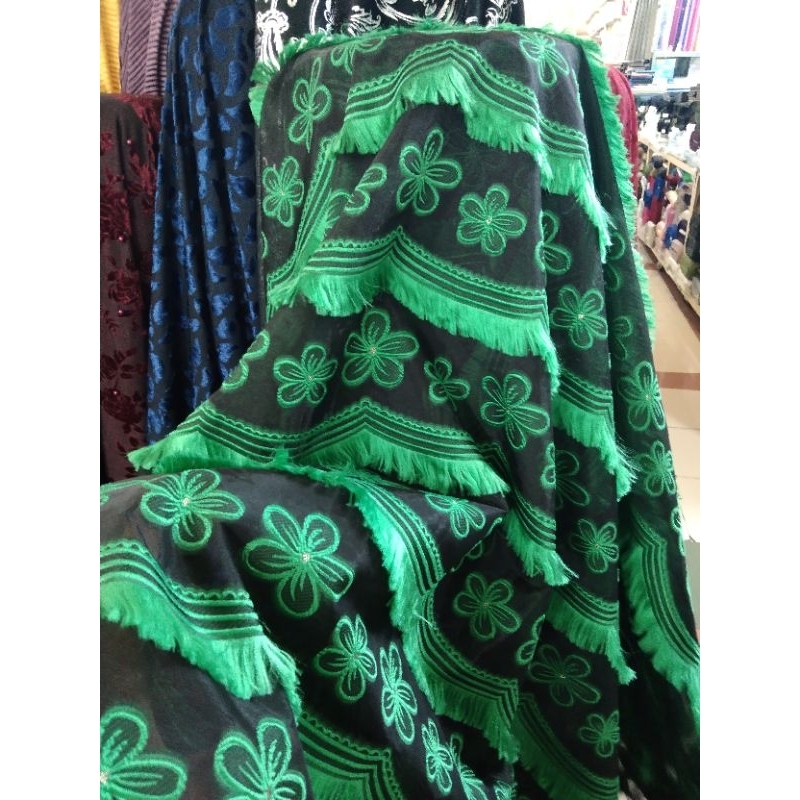 kain/bahan organza rumbai trendi masa kini