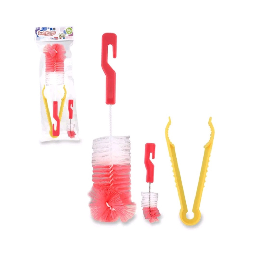 Lusty Bunny Sikat Botol Bayi dan Capitan SK-1001 Sikat Pencuci Pembersih Botol Dot Penjepit Botol