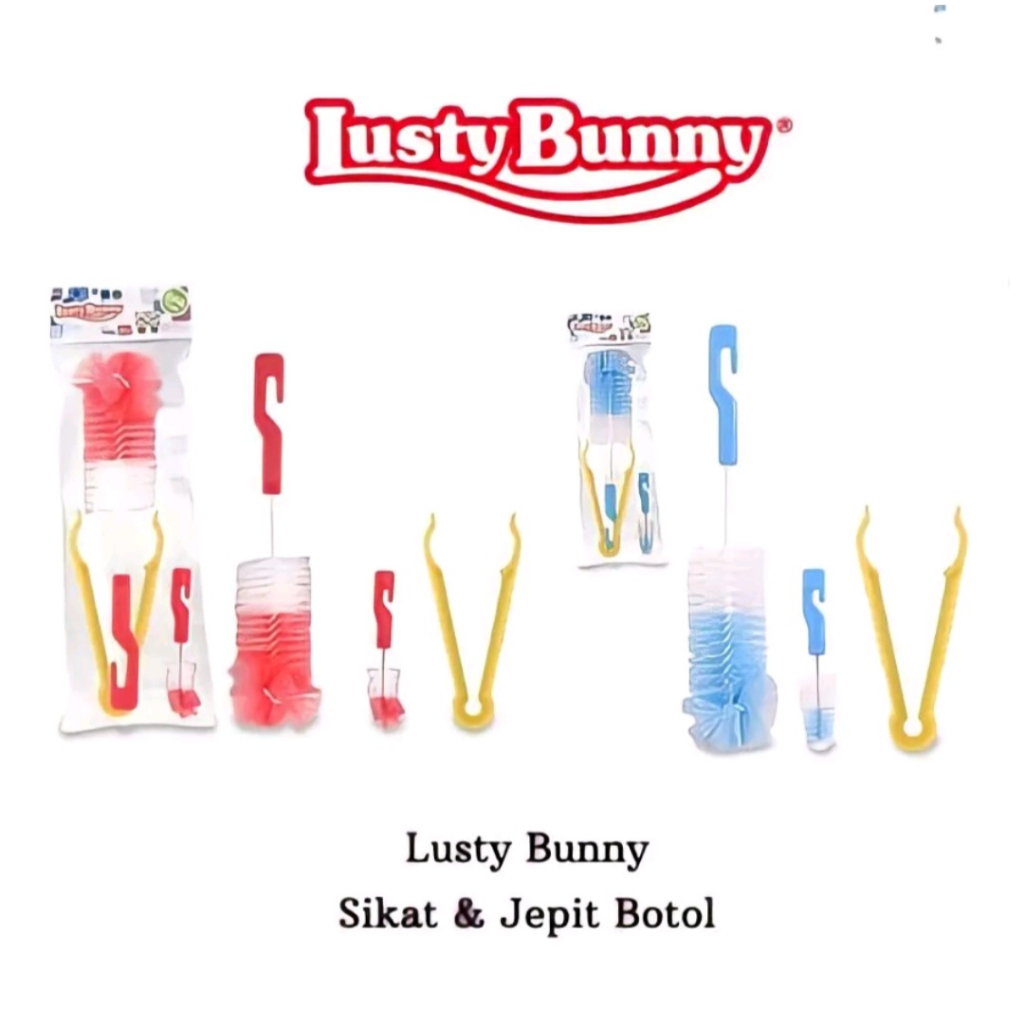 Lusty Bunny Sikat Botol Bayi dan Capitan SK-1001 Sikat Pencuci Pembersih Botol Dot Penjepit Botol