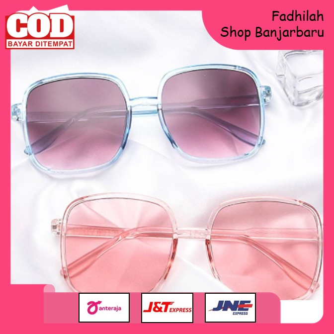 KACAMATA WANITA DEWASA HITAM FRAME TRANSPARAN BENING KOTAK MODEL SEGI GAYA STYLE FASHION CANTIK SUNGLASSES KACA MATA FASHION EYEWEAR | FADHILAH SHOP BJB