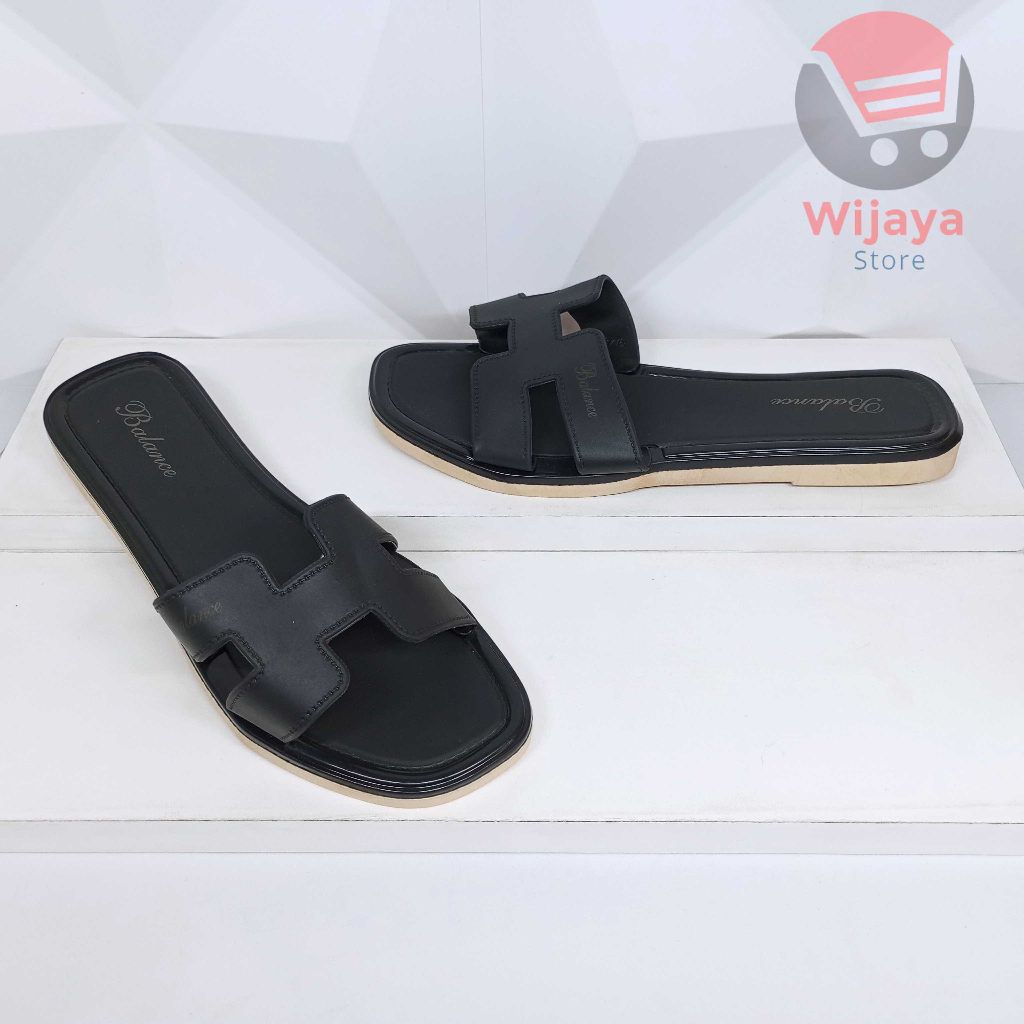 Sandal BALANCE 1838 Flat Slop Wanita Sendal Jelly Slide Selop Cewek Perempuan