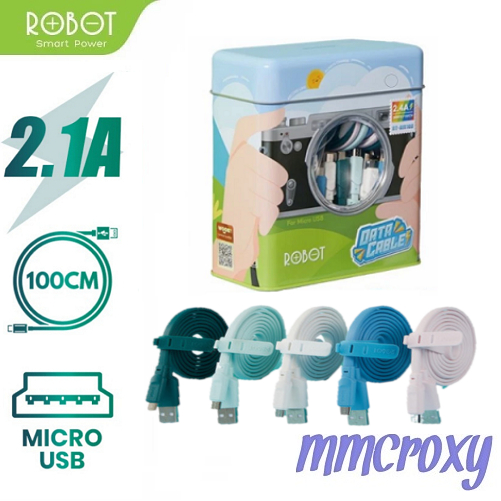 Robot RT-AM100 Kabel Data Charger Micro USB 2.4A Kabel Colorful
