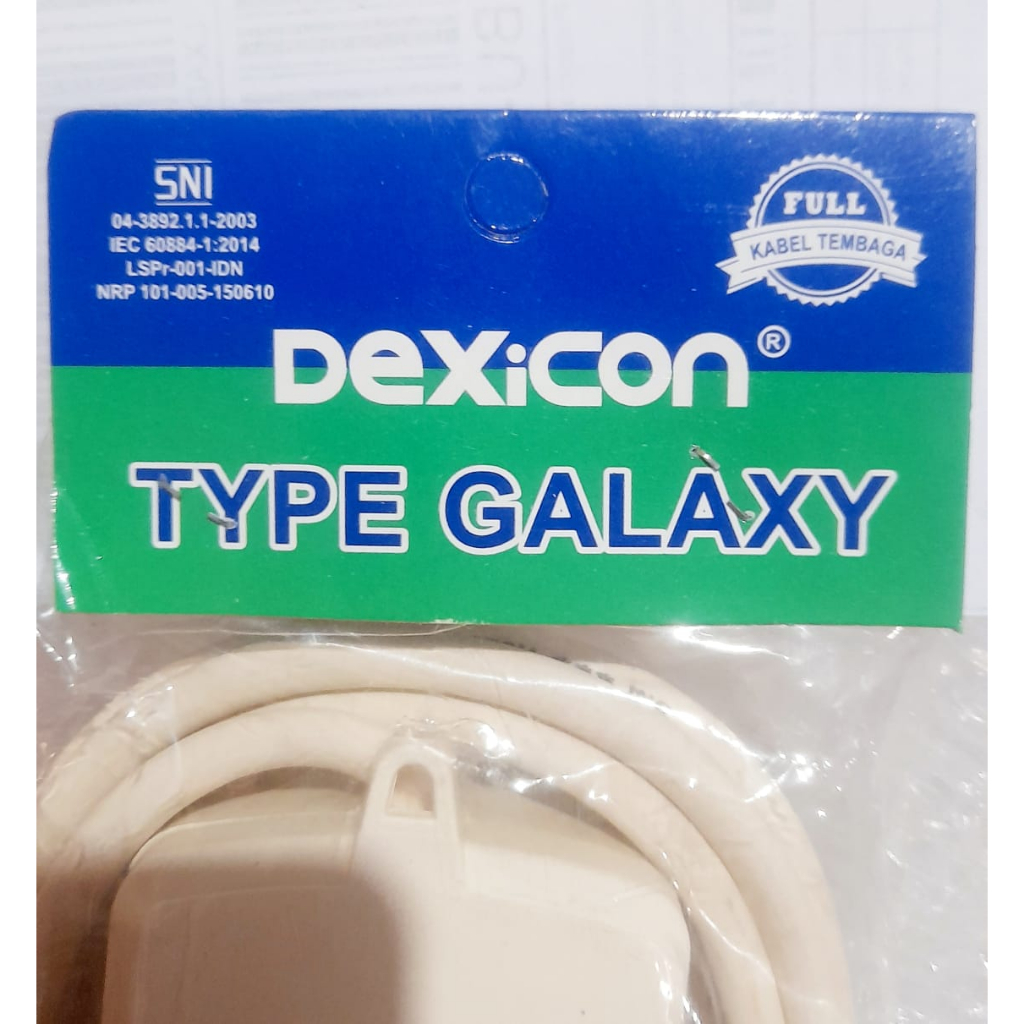 DEXICON STOP KONTAK + KABEL 3 LUBANG 5 METER