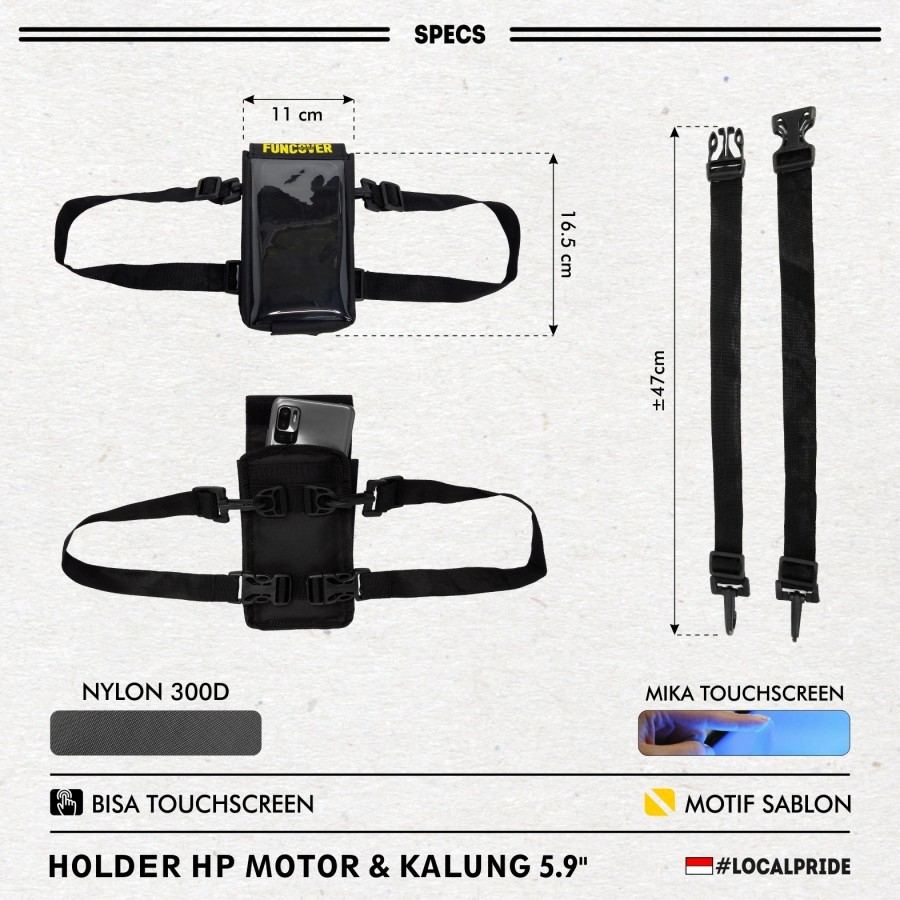 Tas Holder Stang HP motor gojek Gojek Grab Phone