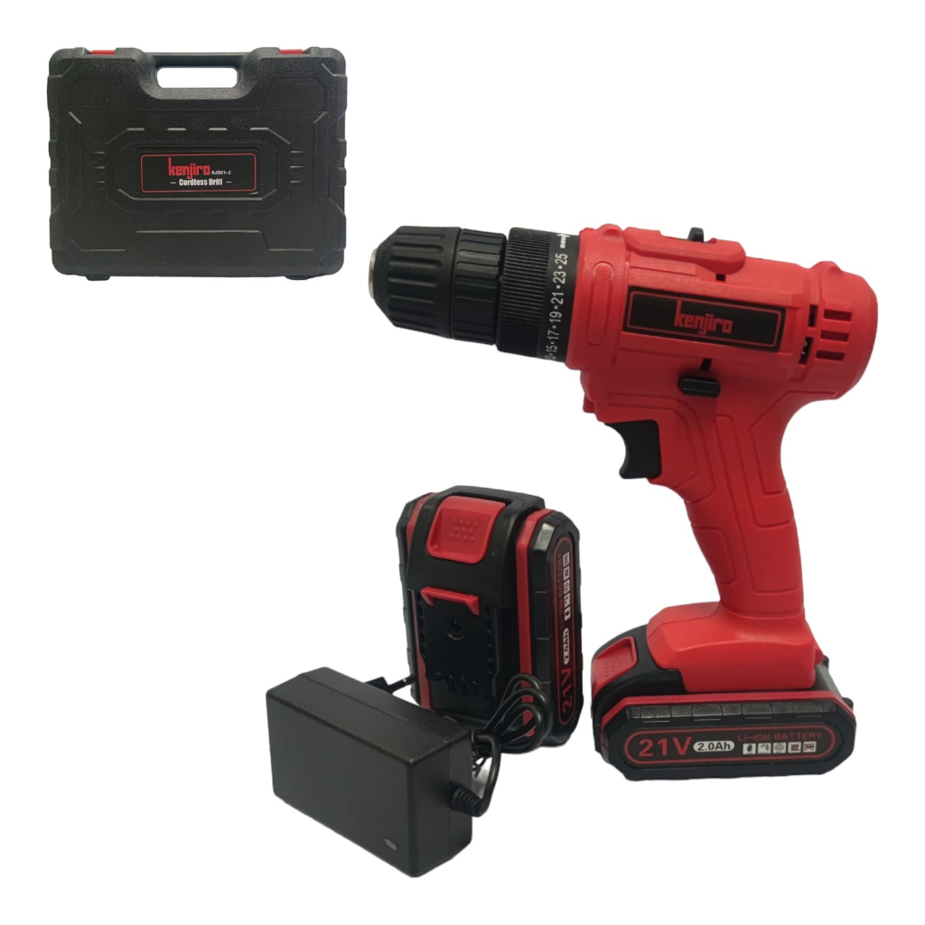 KENJIRO Mesin Bor Baterai Cordless Drill 10mm / 21v KJD21-2