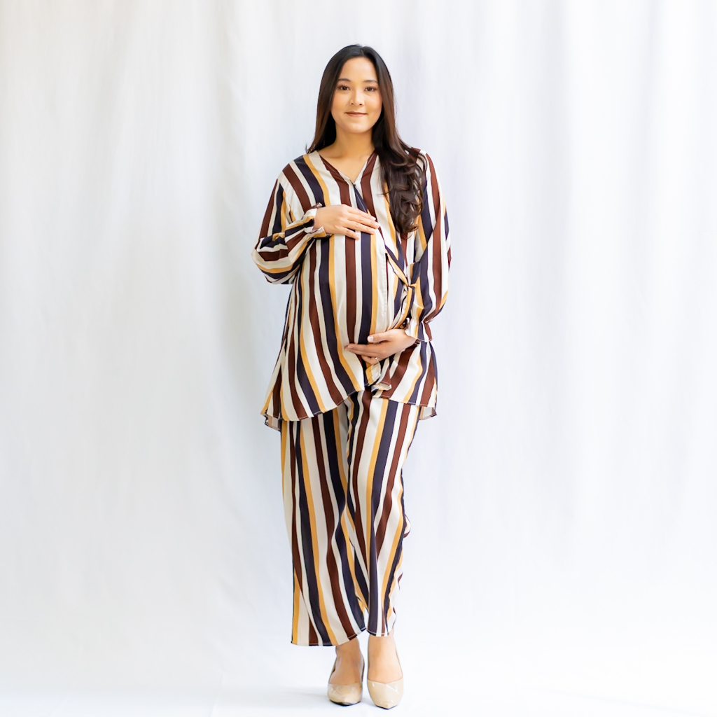 Bajuboo Cila - Oneset Kimono Busui &amp; Bumil Friendly Rayon Lengan Panjang