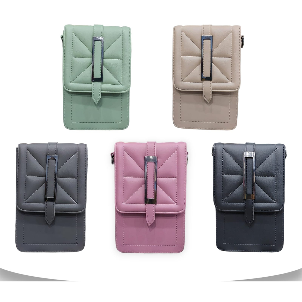 TAS SELEMPANG WANITA POUCH HP TALI RANTAI. TAS SLINGBAG WANITA KEKINIAN SIMPLE