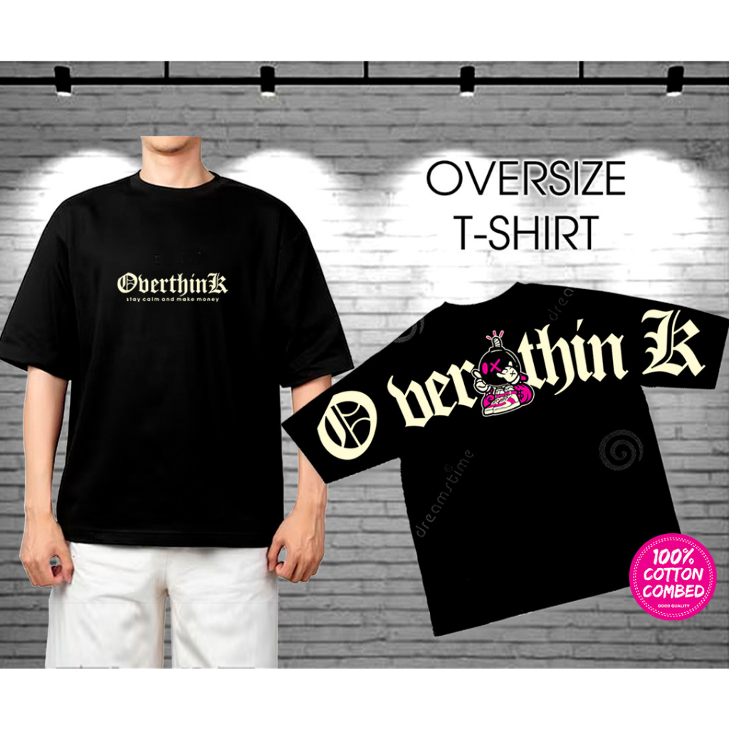 Kaos murah Kaos distro murah baju  distro pria t-shirt murah combed30s kaos oversize SZ OS oberthink hitam