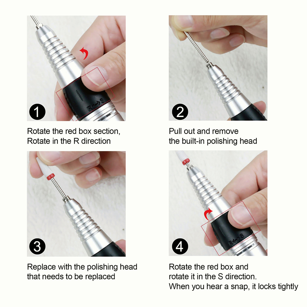 Alat Kikir Kuku Elektrik Nail Drill Polisher Grinding Portable Rechargeable Untuk Manicure Nail Art Tool Pena 30000 Rpm STE101