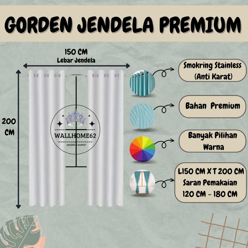 Gorden hot sale premium lebar 1&amp;2 meter Blackout