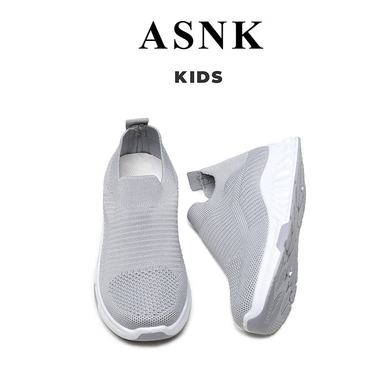 [GROSIR][COD] SEVEN_DAY SEPATU RAJUT SNEAKERS ANAK-ANAK UNTUK USIA 2-9 TAHUN / BOY &amp; GIRL ABU WM2315