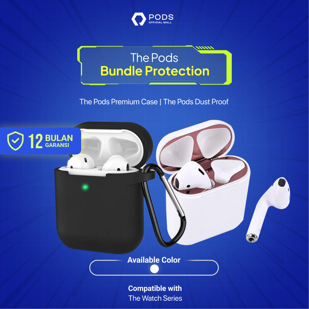 Bundling Protection Kit [Slicone case The Pods + The Pods Dust-Proof Film] by Pods Indonesia