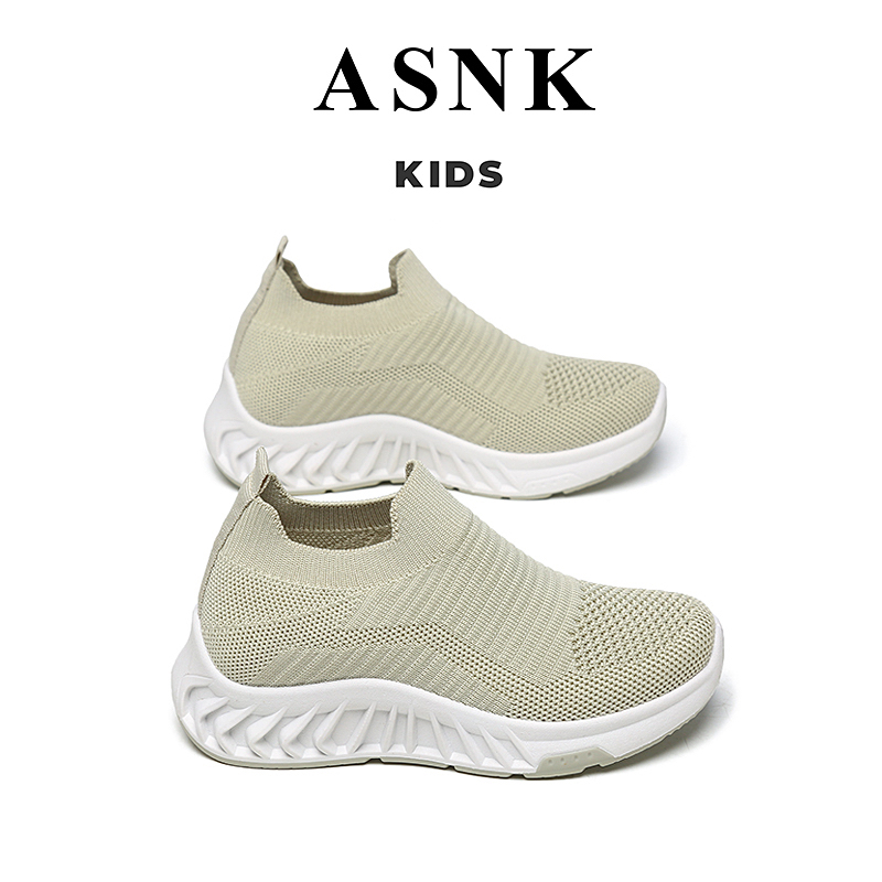 [GROSIR][COD] SEVEN_DAY SEPATU RAJUT SNEAKERS ANAK-ANAK UNTUK USIA 2-9 TAHUN / BOY &amp; GIRL KREM WM2315