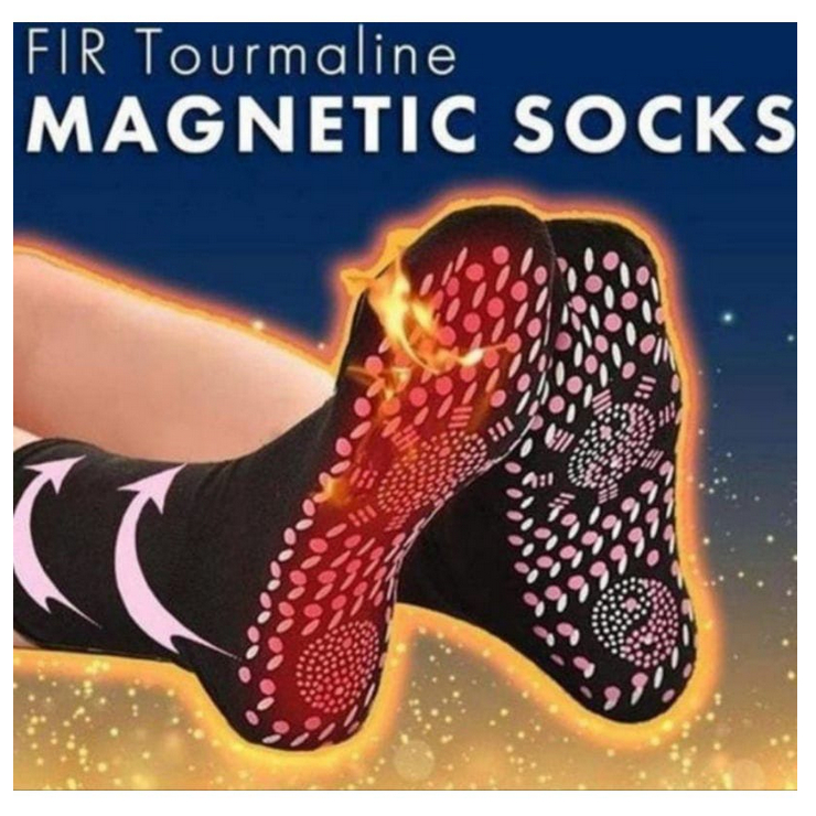 A610 KAOS KAKI TERAPI dengan pemanas magnetik turmalin penghangat kaki musim dingin winter stocking sock socks pakaian laki laki perempuan wanita pijat magnetic orang tua refleksi pria