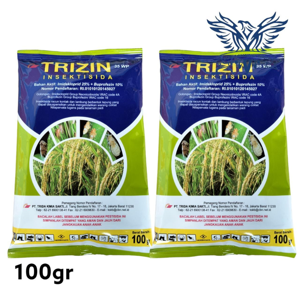 TRIZIN 35 WP 100gr Insektisida Imidakloprid 25% Buprofezin 10% Mengendalikan Hama Wereng Coklat Pada Tanaman Trida Kimia Sakti