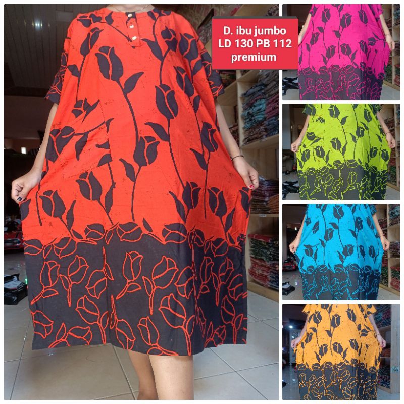 DASTER IBU JUMBO LD 130 PB 112 rayon premium batik solo adem busui friendly