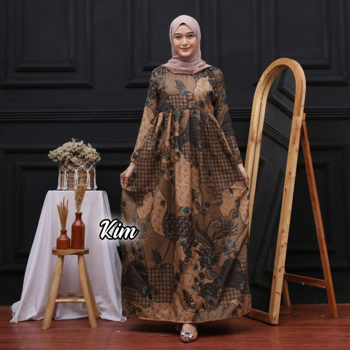 BATIK KALONGAN | GAMIS BAHAN POLYMICRO BATIK PEKALONGAN ALL SIZE