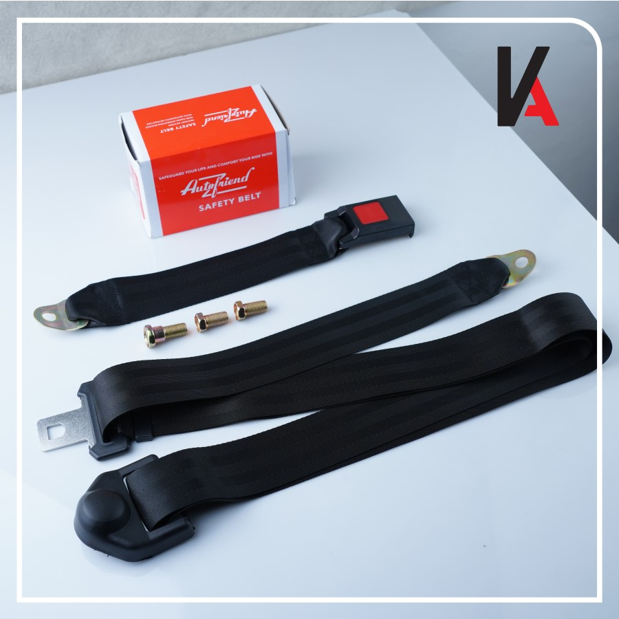 SAFETY BELT SABUK PENGAMAN MOBIL MANUAL BLACK HIGH QUALITY UNIVERSAL