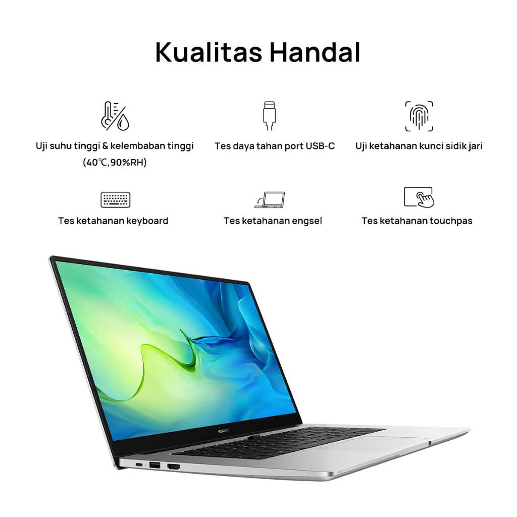 HUAWEI MATEBOOK D15  - AMD Ryzen 7-5700U ( RAM 8GB 512GB SSD ) 15 Inch IPS Windows 11 - CICILAN 0%