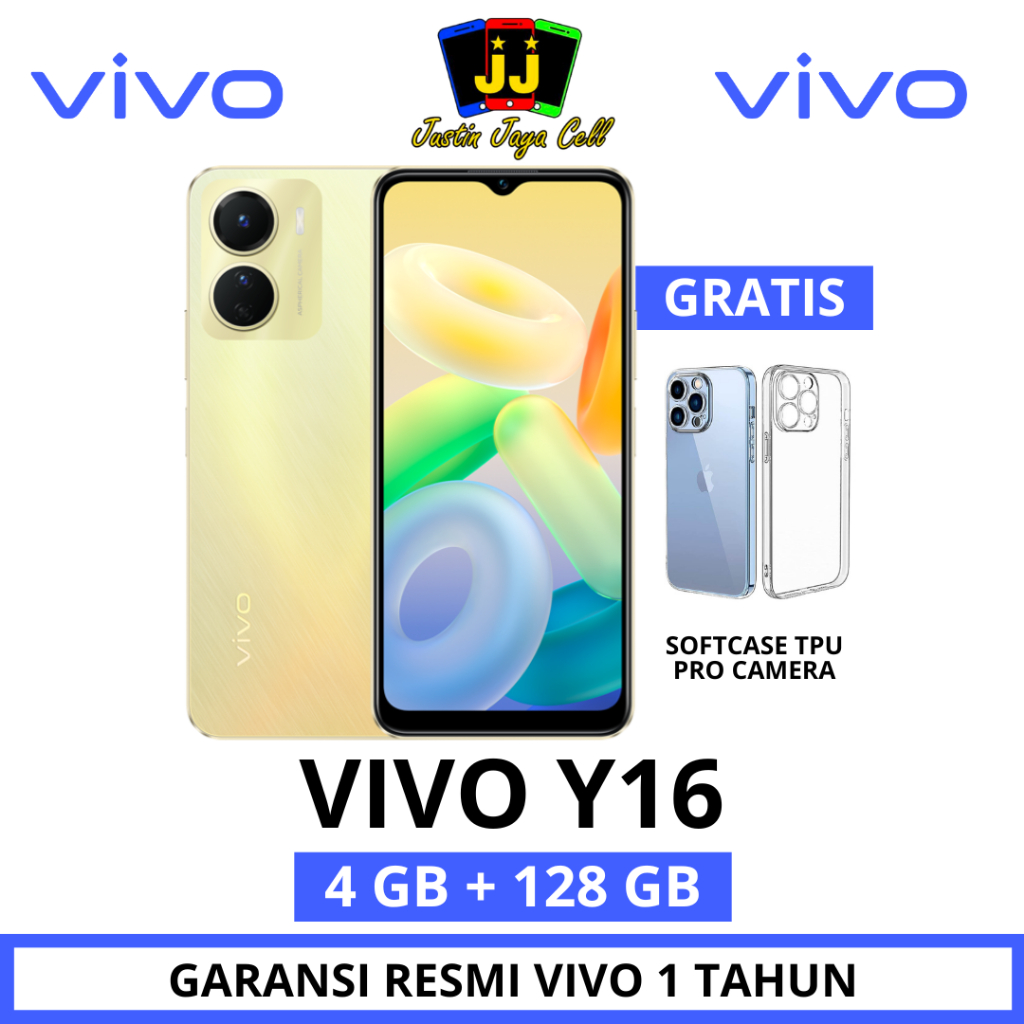 VIVO Y16 4/128 EXTENDED RAM 4GB GARANSI RESMI VIVO 1 TAHUN