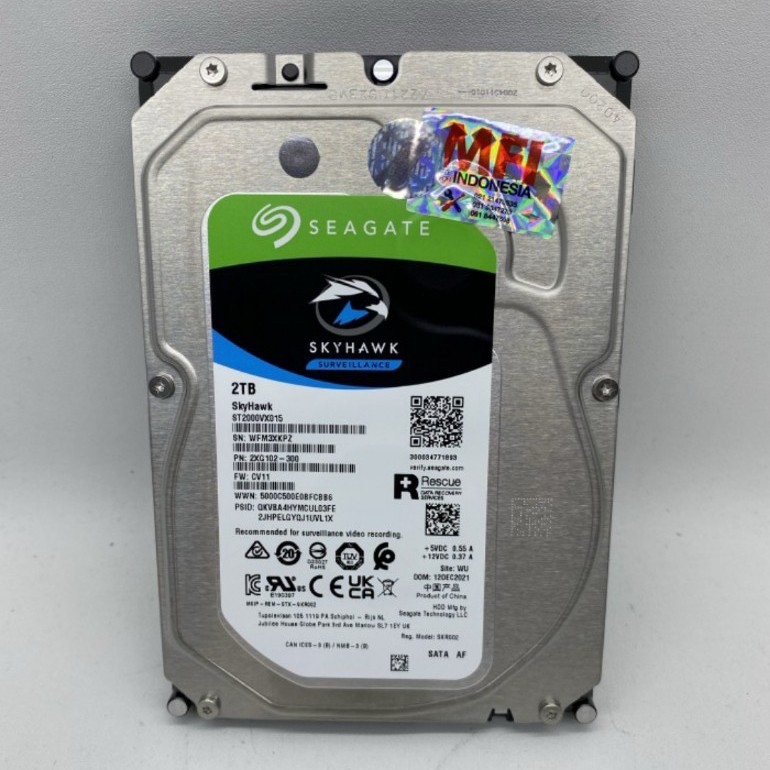 hdd harddisk 2tb seagate skyhawk surveillance 3,5inch sata mfi