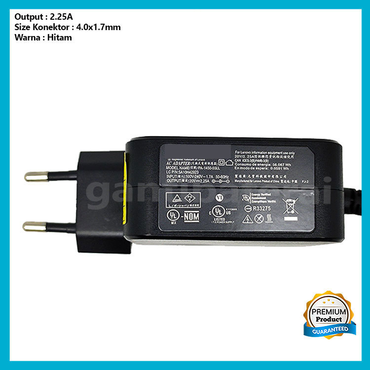 Charger Adaptor Laptop Lenovo Ideapad 110 100 100-14ibd adl45wcg