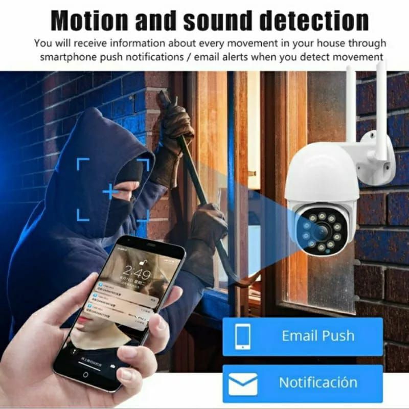 IP CAMERA CCTV 8MP FULL HD OUTDOOR PTZ PANTILT APP V380Pro Waterproof