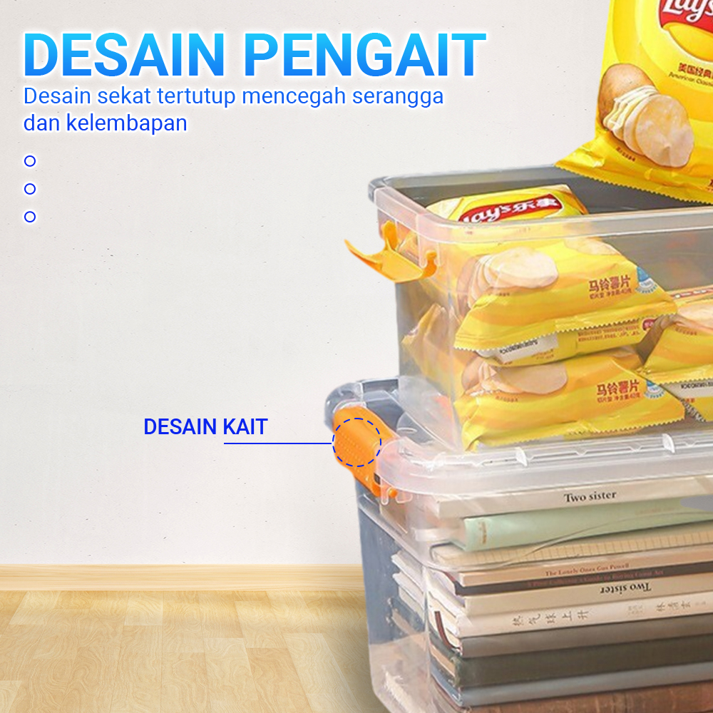 Kotak Penyimpanan Plastik/ Kontainer Serbaguna 7,5 Liter Plastik Tebal Terbaik/Storage Box Organizer