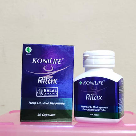 KONILIFE RILAX ISI 30 KAPSUL  MEMBANTU MERINGANKAN GANGGUAN SULIT TIDUR