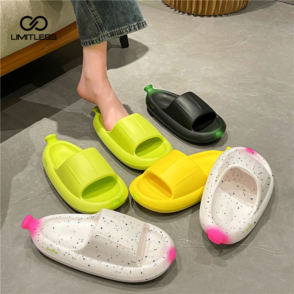 Sendal Pisang Slop Dewasa Rumah Slip On Sendal Slop Banana Wanita Fashionable Terbaru 2023 Sandal Wanita Santai Empuk