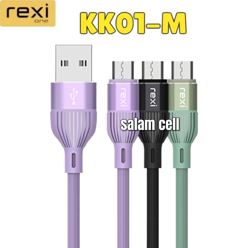 Kabel Data REXI KK01-M 2,4A Fast Charging Micro Usb Original Rexi Kk01 m Garansi Resmi