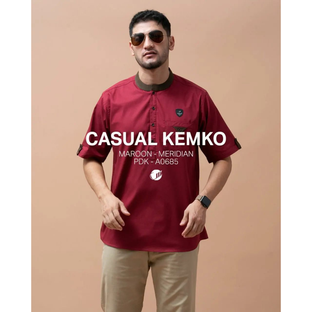 Kemko SAMASE | Kemeja Polos | Koko Lengan Pendek