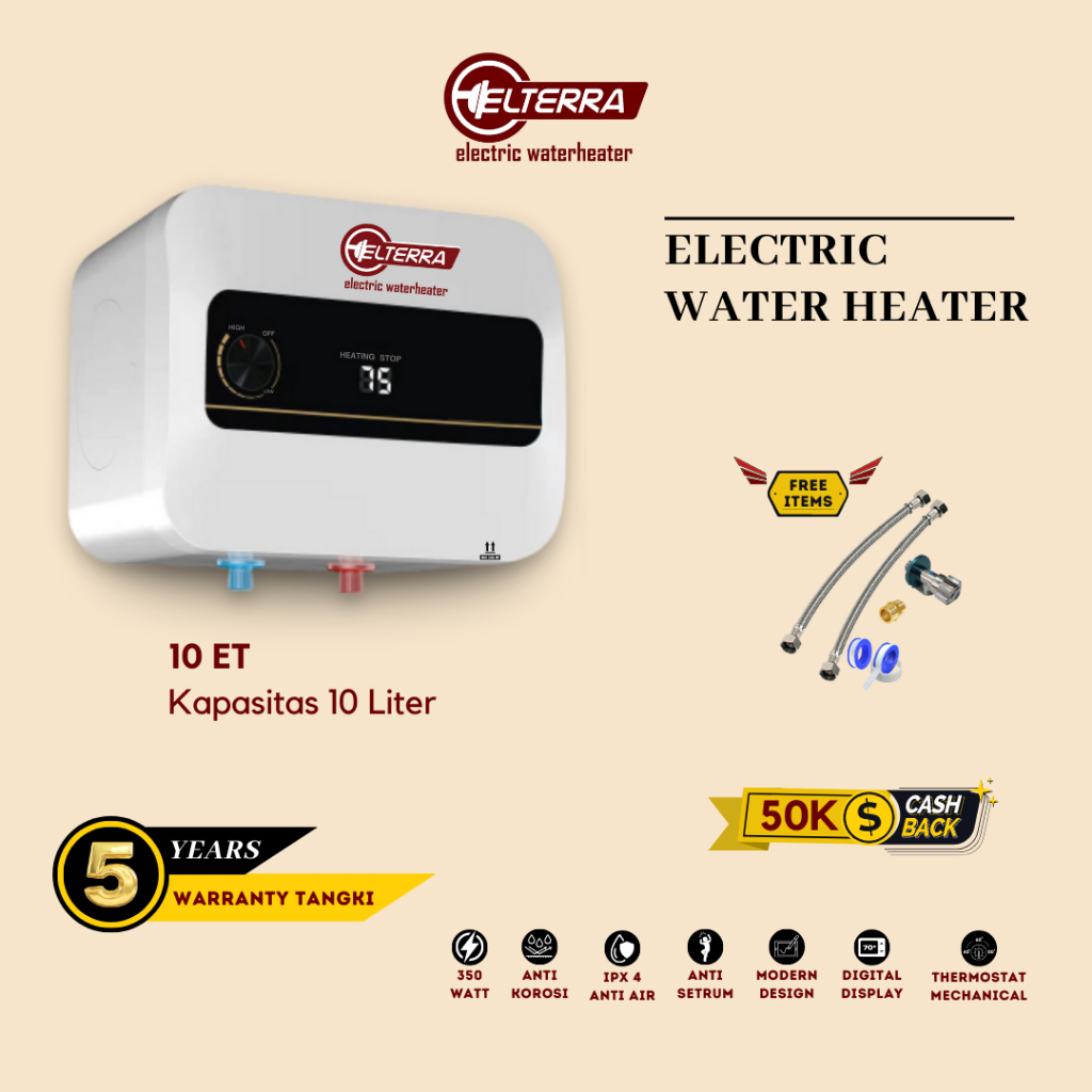 Water heater Listrik ELTERRA bukan ARISTON 10ET 10 liter 250 watt