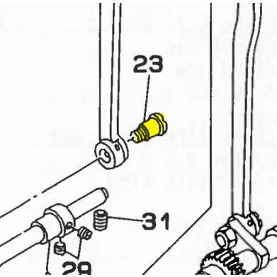 Hinge Screw 1/4*40 Original Taiwan Mesin Jahit Bartack YX-1850 / LK-1850