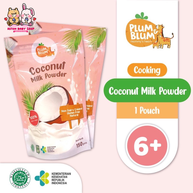 Plum &amp; Blum Coconut Milk Powder 150 gr Cooking Coconut Powder Santan Bubuk Mpasi