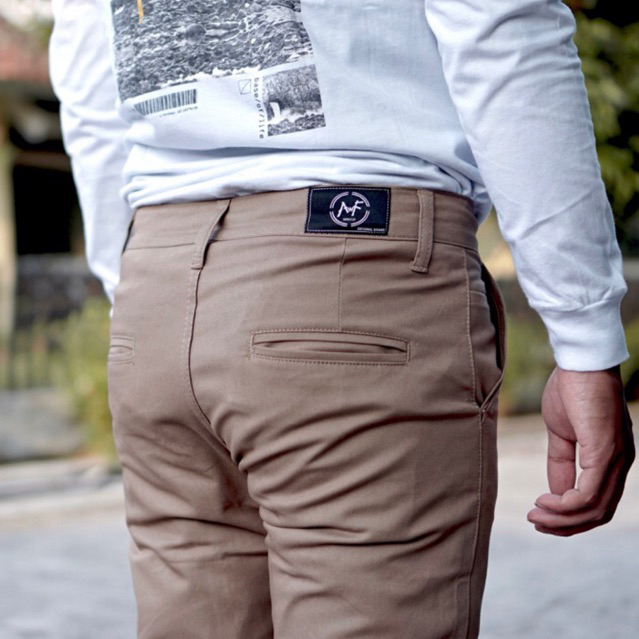 CELANA CHINO SLIMFIT AWF COFFE