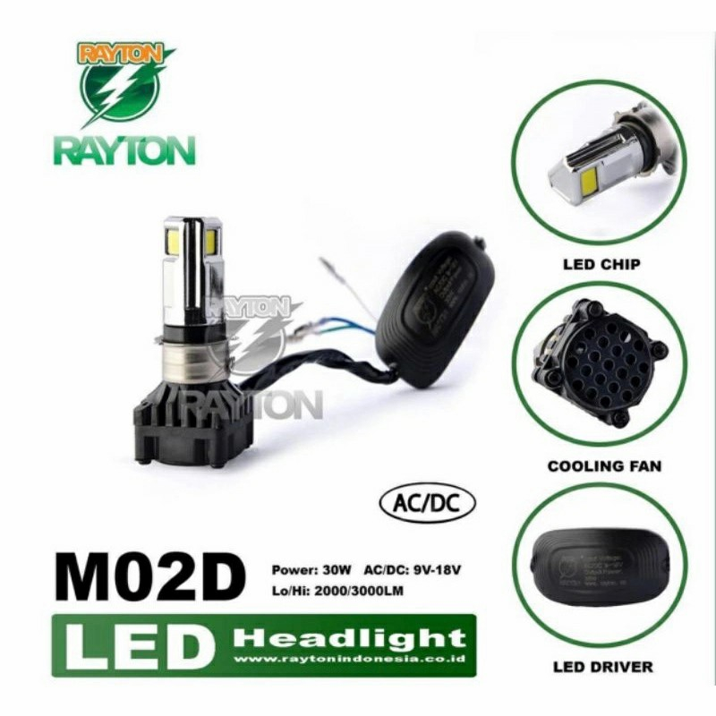 RTD Lampu LED Motor 6 Sisi Original RTD RAYTON -