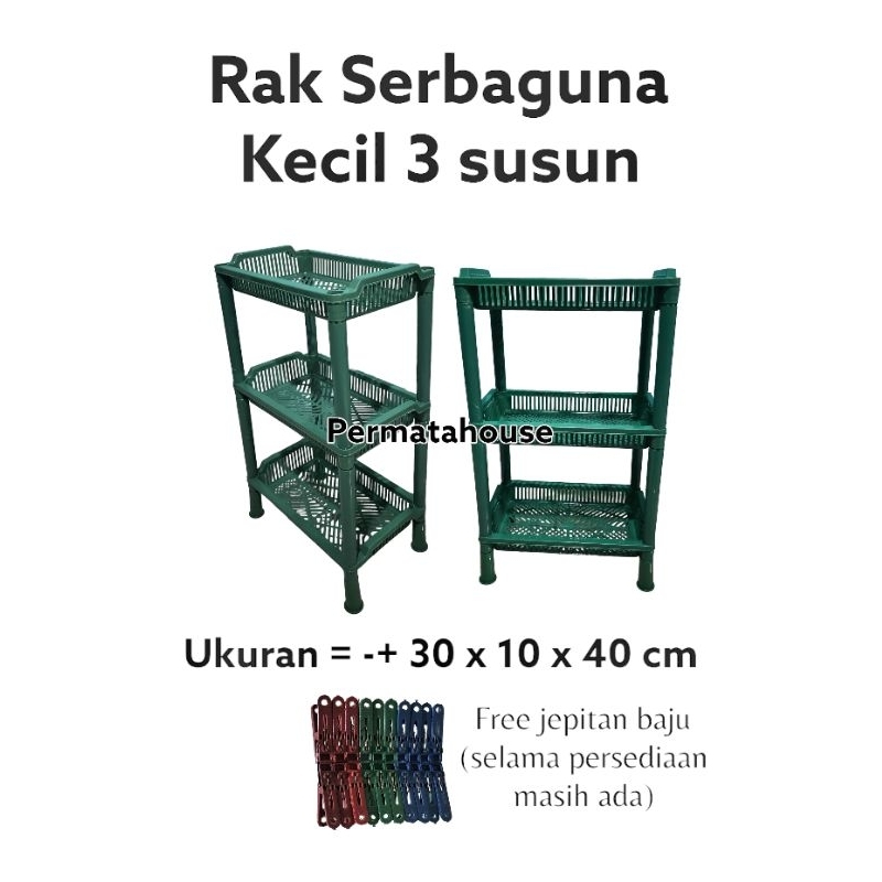 Rak Susun 3 Serba Guna Kecil / Rak Alat Tulis / Rak Bumbu Dapur