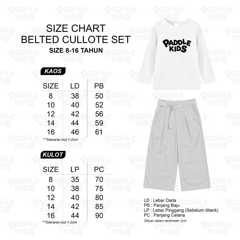 BELTED CULLOTE SET PADDLEKIDS Set kulot paddle kids