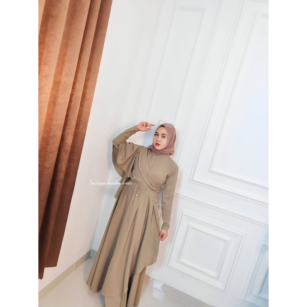 gaun pesta lamaran lebaran kondangan  - gaun muslimah - Revalsa dress