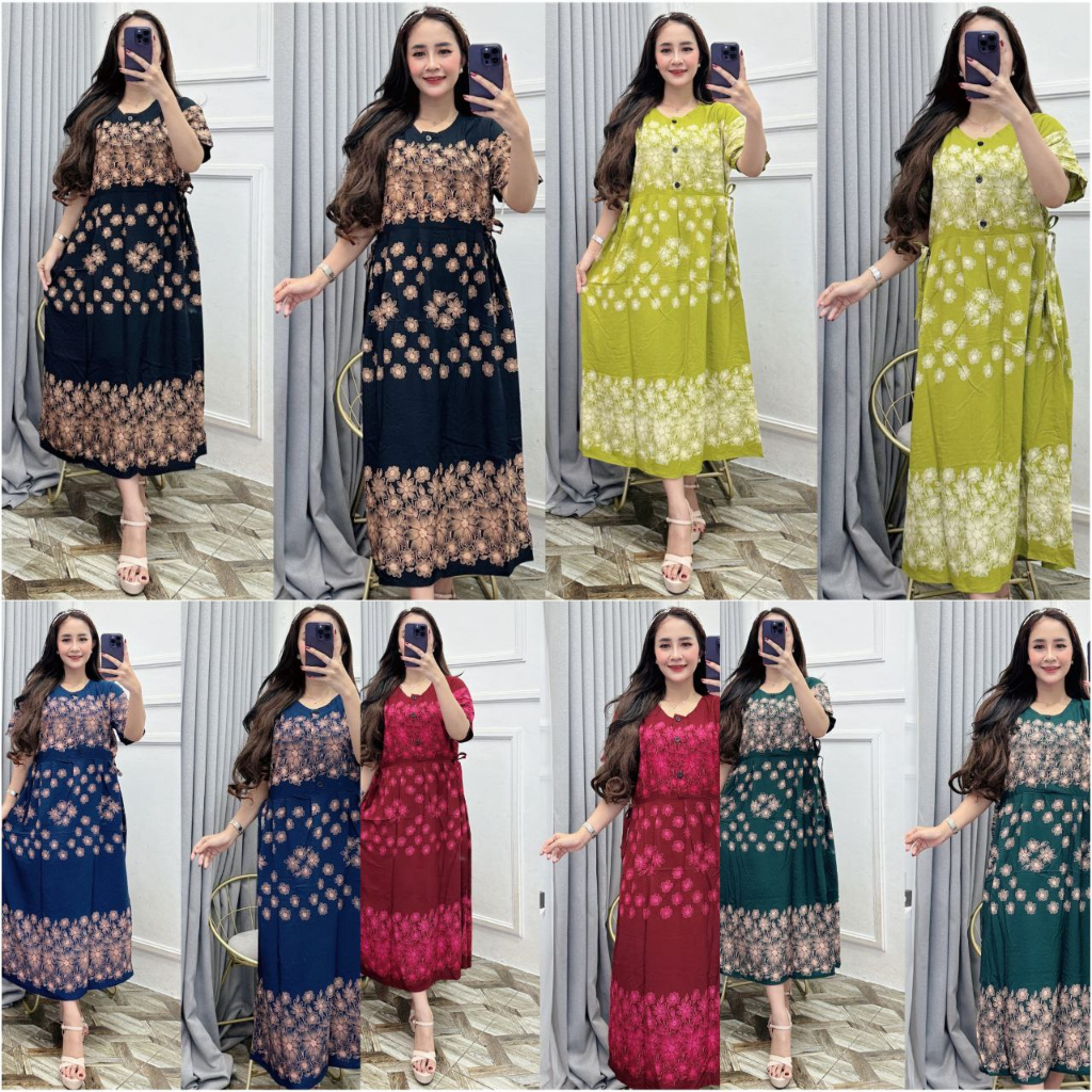 Daster Wanita Busui Kancing Depan - Daster Rayon Kekinian