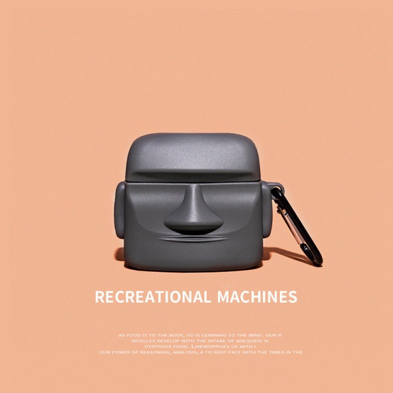 [Awksome] Airpods Case Gen 1 2 PRO / Silicone Casing Moai